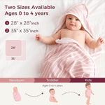 Momcozy Hooded Baby Towel Ultra Soft 2 in a pack - Bloom Bliss XL 90 X 90cm