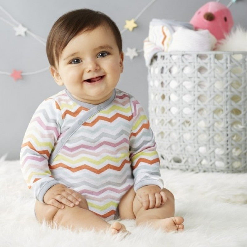 Skip Hop Side-Snap Long Sleeve Bodysuit 2-Pack - Girl