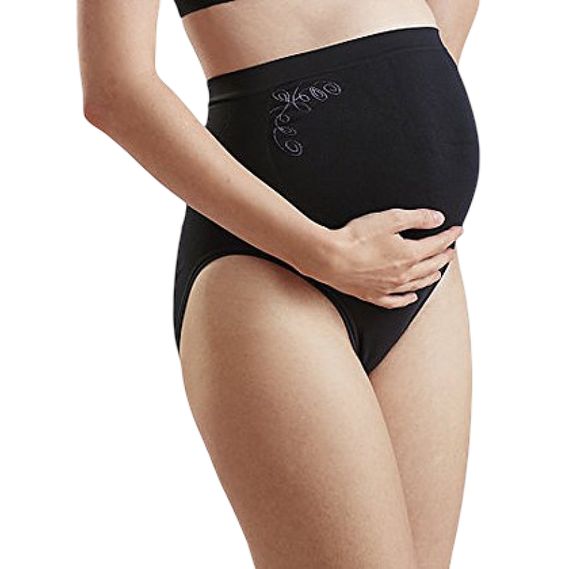Cantaloop Pregnancy Support Brief (Black with Purple)