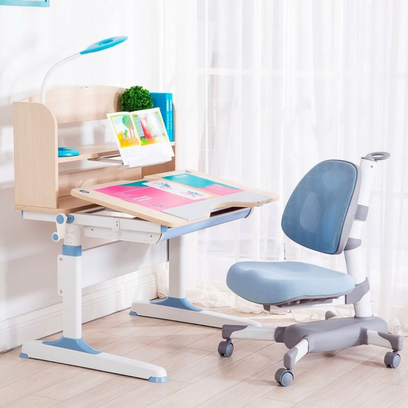 KidSrite® 人體工學學習桌椅套裝 - 藍色