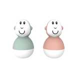 Matchstick Monkey Bathtime Wobblers - Mint Green & Dusty Pink