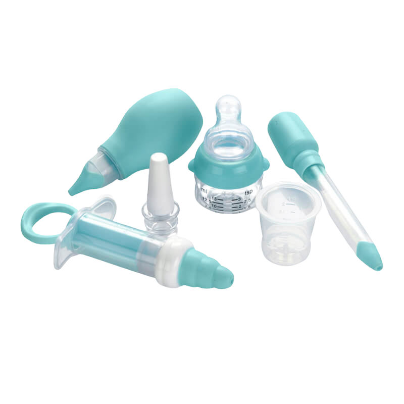 Nuby Medical Kit on Card - Nasal Aspirator Set, Medi Nurser, Medi Syringe, and Medi Dropper