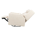 Babyletto Kiwi Plus 電動躺椅/旋轉搖椅，帶電動可調式頭枕和 USB 接口 - 杏仁色泰迪熊圈