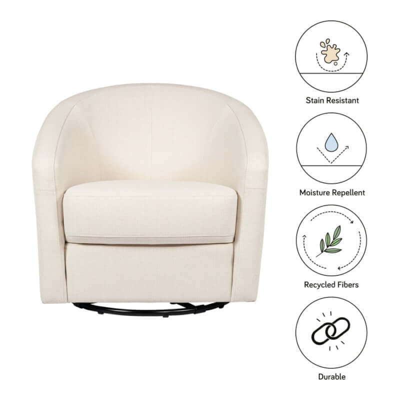 Babyletto Madison Swivel Glider - Performance Natural Eco-Twill