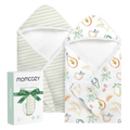 Momcozy Hooded Baby Towel Ultra Soft 2 in a pack - Wondrous Green Orchard L 70x70cm