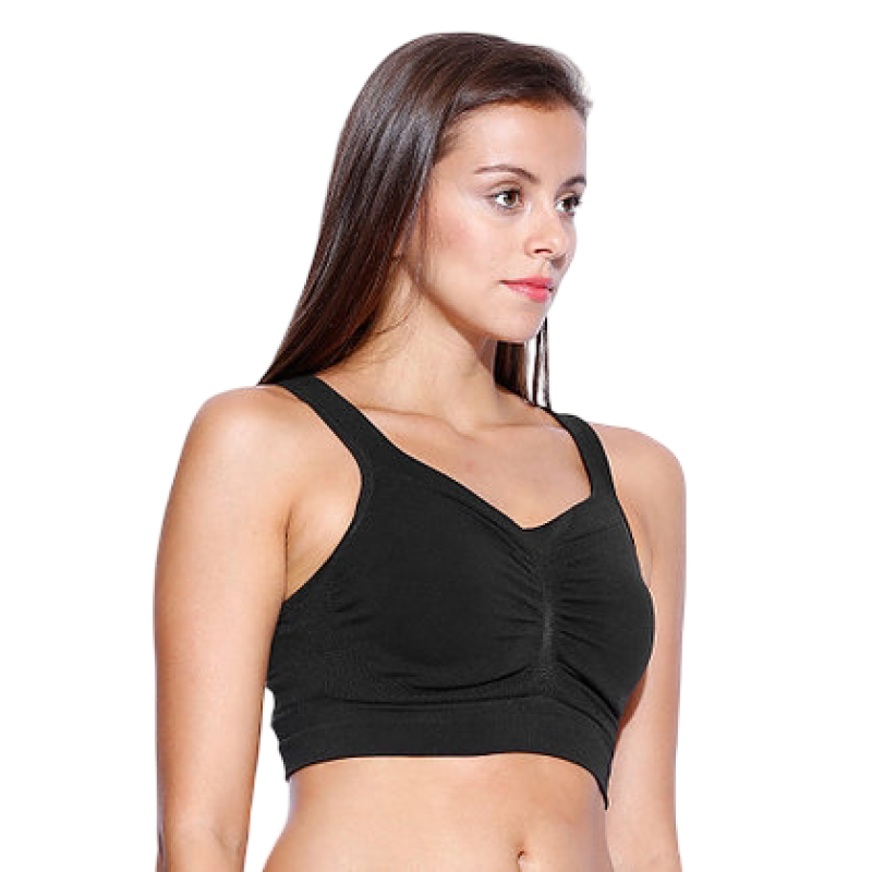 Cantaloop Pregnancy Bra (Black with Purple)