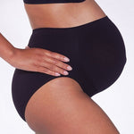 Cantaloop Pregnancy Support Brief (Black with Purple)