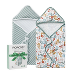 Momcozy Hooded Baby Towel Soft 2 in a pack - Petite Blossom
