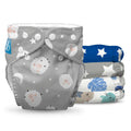 Charlie Banana 5 Pack - Reusable Cloth Diapers One Size - Lullabies