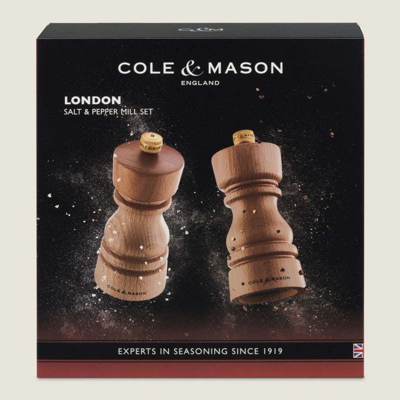 Cole & Mason London 220mm/ 8in Natural Beech Gift Set