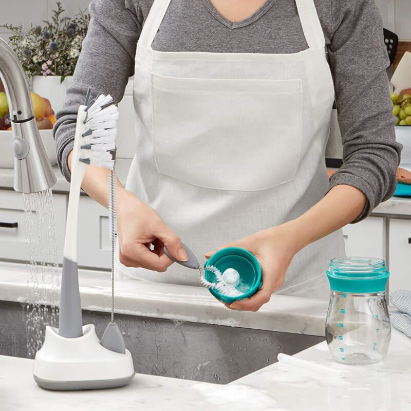 OXO Tot Water Bottle & Straw Cup Cleaning Set - Grey