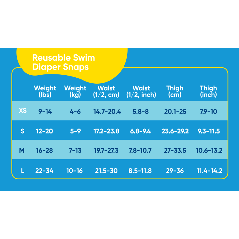 Charlie Banana Reusable Swim Diaper Snaps - Banana Fiesta