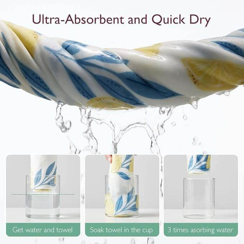 Momcozy Hooded Baby Towel Ultra Soft 2 in a pack - Lemon Leaves