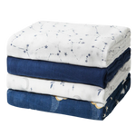 Momcozy Muslin Swaddle Blankets for Newborn 4 in a pack - Midnight Star Clouds
