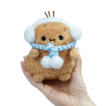 Noodoll Froty - 藍色圍巾 Ricespud 迷你坐姿毛絨玩具（限量版）