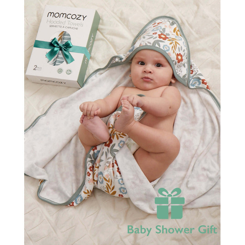 Momcozy Hooded Baby Towel Soft 2 in a pack - Petite Blossom