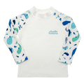 Charlie Banana Rash Guard White + The Whale on White