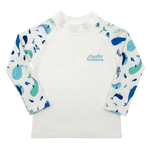 Charlie Banana Rash Guard White + The Whale on White