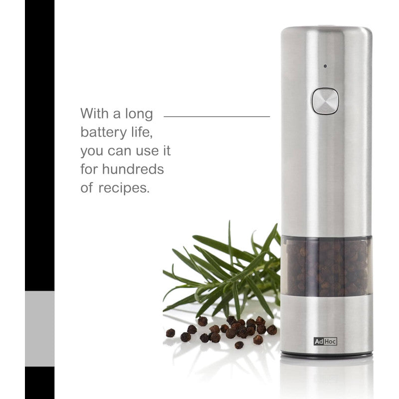 AdHoc Electric Pepper & Salt Mill Stainless Steel/Acrylic