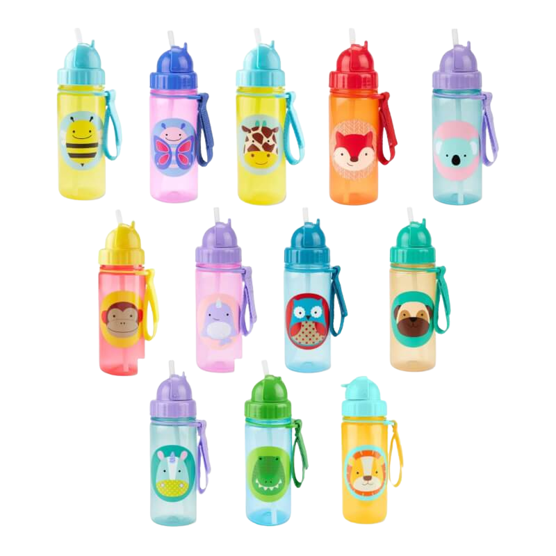 Skip Hop Zoo PP吸管水瓶 390毫升
