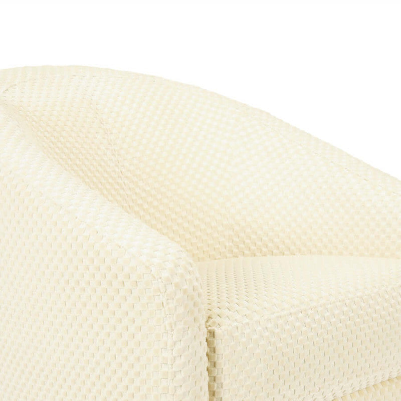 Babyletto Madison Swivel Glider - Ivory Velvet Checker with Light Wood Base
