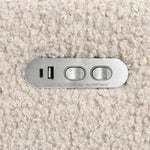Babyletto Kiwi Plus 電動躺椅/旋轉搖椅，帶電動可調式頭枕和 USB 接口 - 杏仁色泰迪熊圈