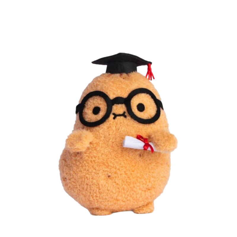Noodoll 薯仔家族 Ricespud 眼鏡教授薯迷你坐姿毛絨玩具