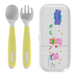 Parents League Peppa Pig Bendable Fork & Spoon with Storage Case - Yellow
