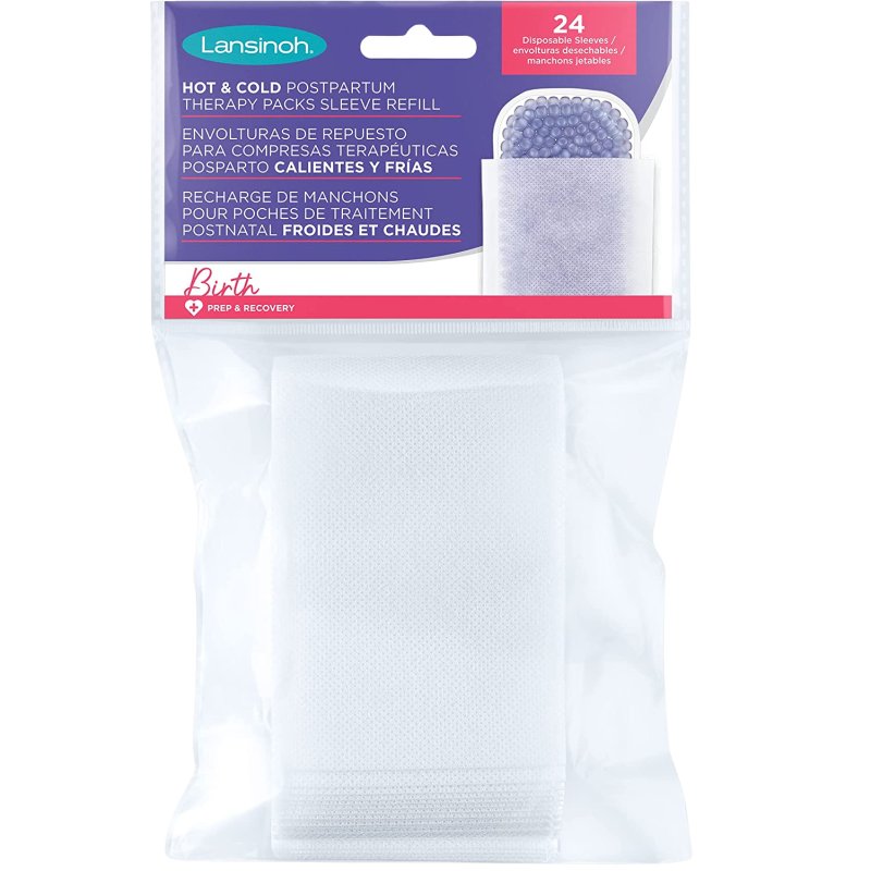 Lansinoh Hot & Cold Postpartum Therapy Packs Sleeve Refill (24-Pack)