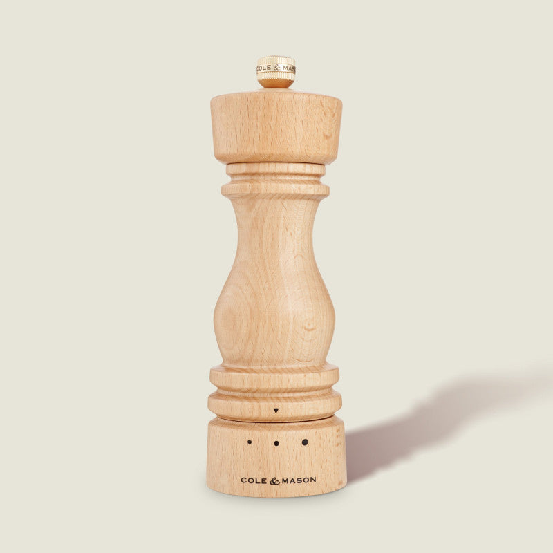 Cole & Mason London 180mm/ 7in Natural Beech Grind Select Gift Set