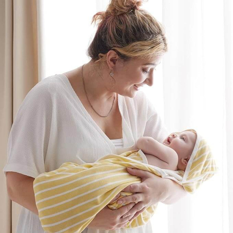 Momcozy Hooded Baby Towel Ultra Soft 2 in a pack - Lemon Leaves