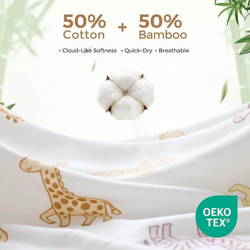 Momcozy Hooded Baby Towel Ultra Soft 2 in a pack - Little Safari XL 90x90cm
