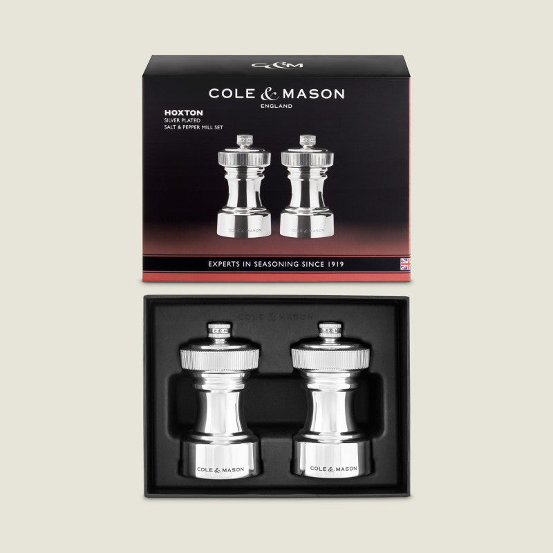 Cole & Mason Hoxton 104mm 4in Silver Plated Gift Set