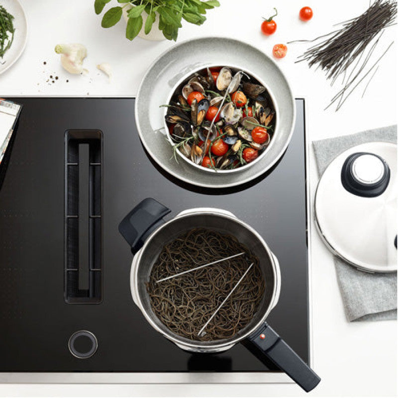 Fissler Vitavit Premium Pressure Cooker 22cm/6L+3.5l W/ Steamer Insert & Tripod Glass Lid