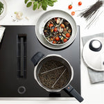 Fissler Vitavit Premium Pressure Cooker 22cm/6L+3.5l W/ Steamer Insert & Tripod Glass Lid