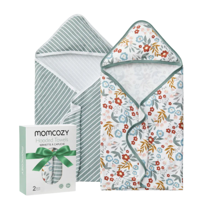 Momcozy Hooded Baby Towel Soft 2 in a pack - Petite Blossom