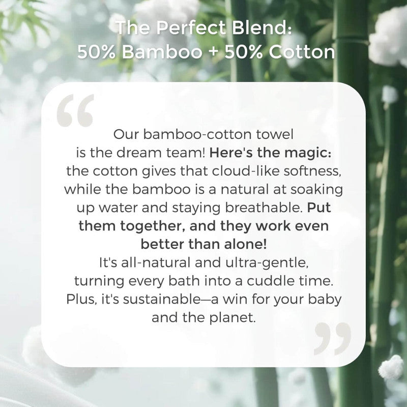 Momcozy Hooded Baby Towel Ultra Soft 2 in a pack - Wondrous Green Orchard L 70x70cm