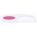Nuby梳子與刷子 - 粉紅色條紋愛心