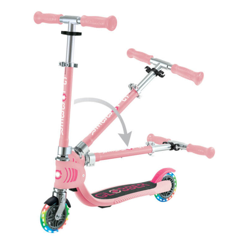 Globber Flow Foldable Junior Lights - Pastel Pink