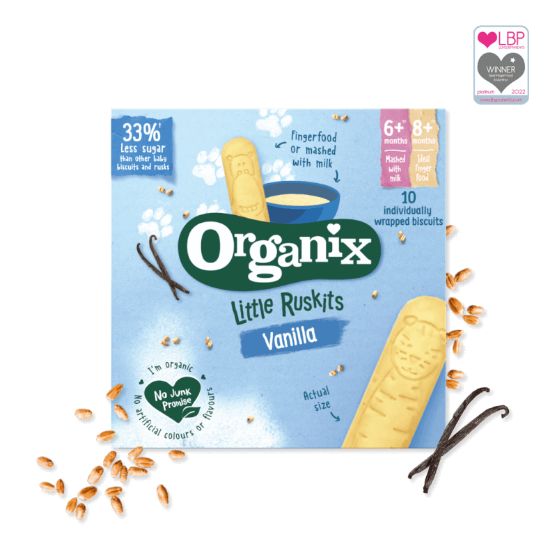 Organix 香草口味小烤麵包片 10x6克（6個月以上）