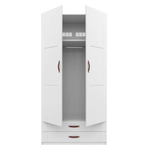 LIFETIME Kidsrooms Wardrobe with Clothes Rail & 2 Drawers 100cm