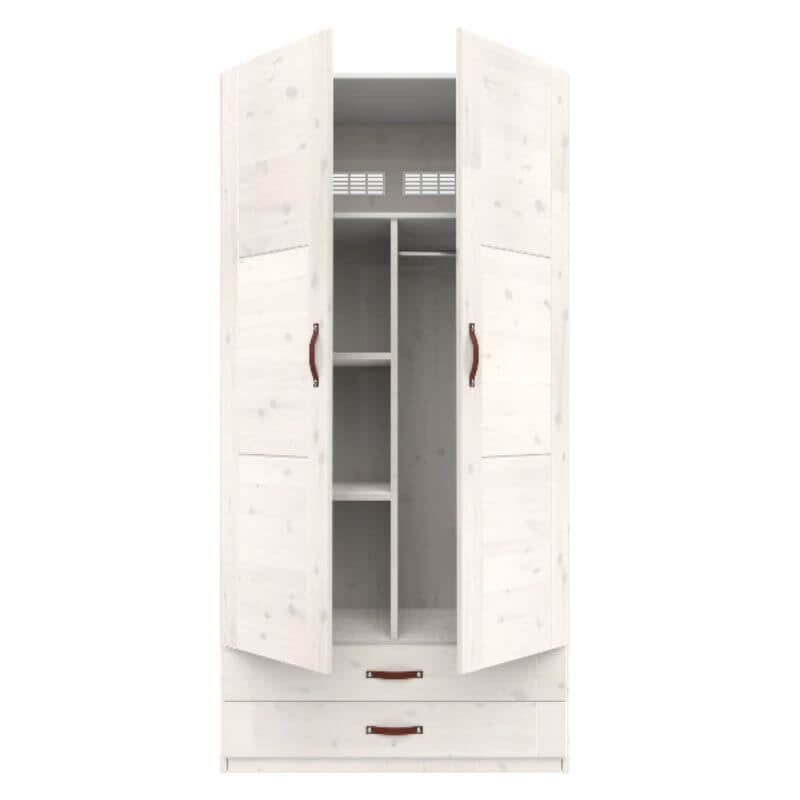 LIFETIME Kidsrooms Wardrobe with Shelves, Clothes Rail & Drawers 100cm