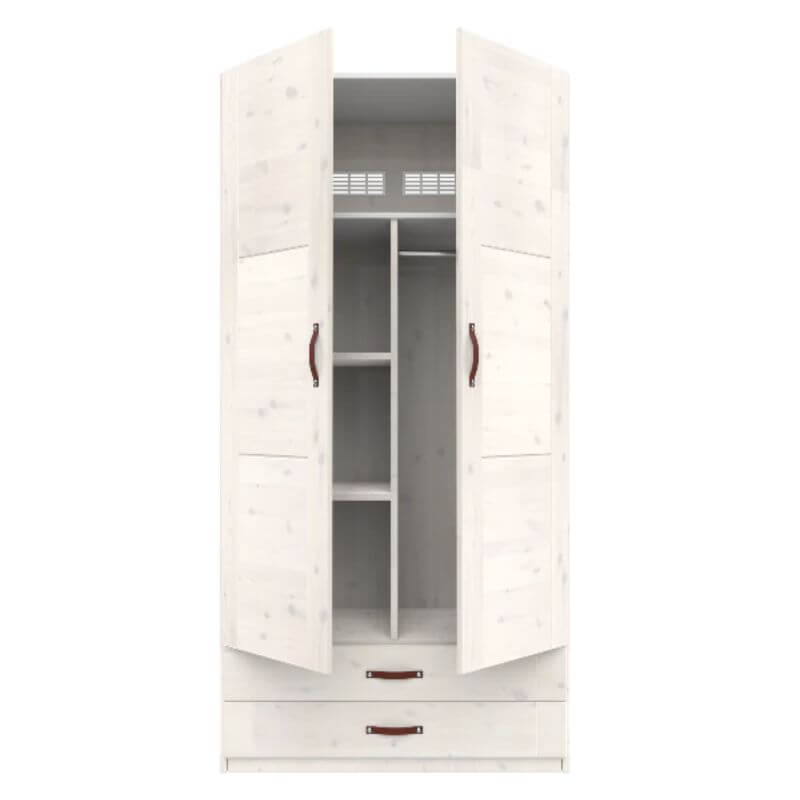 LIFETIME Kidsrooms Wardrobe with Shelves, Clothes Rail & Drawers 100cm