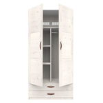LIFETIME Kidsrooms Wardrobe with Shelves, Clothes Rail & Drawers 100cm