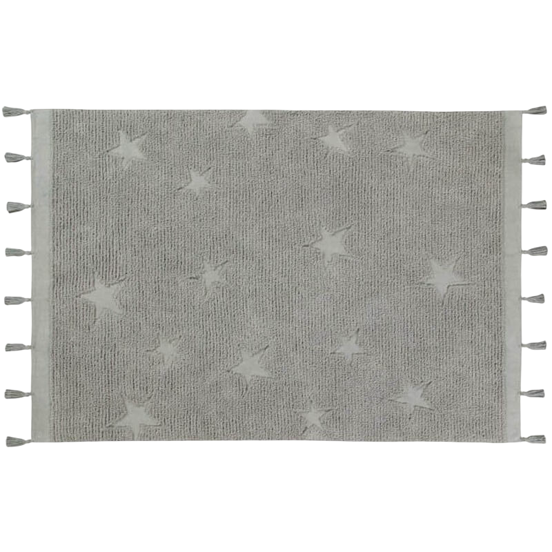 Lorena Canals Washable Rug Hippy Stars Grey 120x175cm