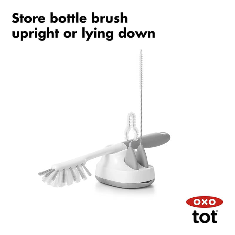 OXO Tot 水瓶和吸管杯清潔組 - 灰色
