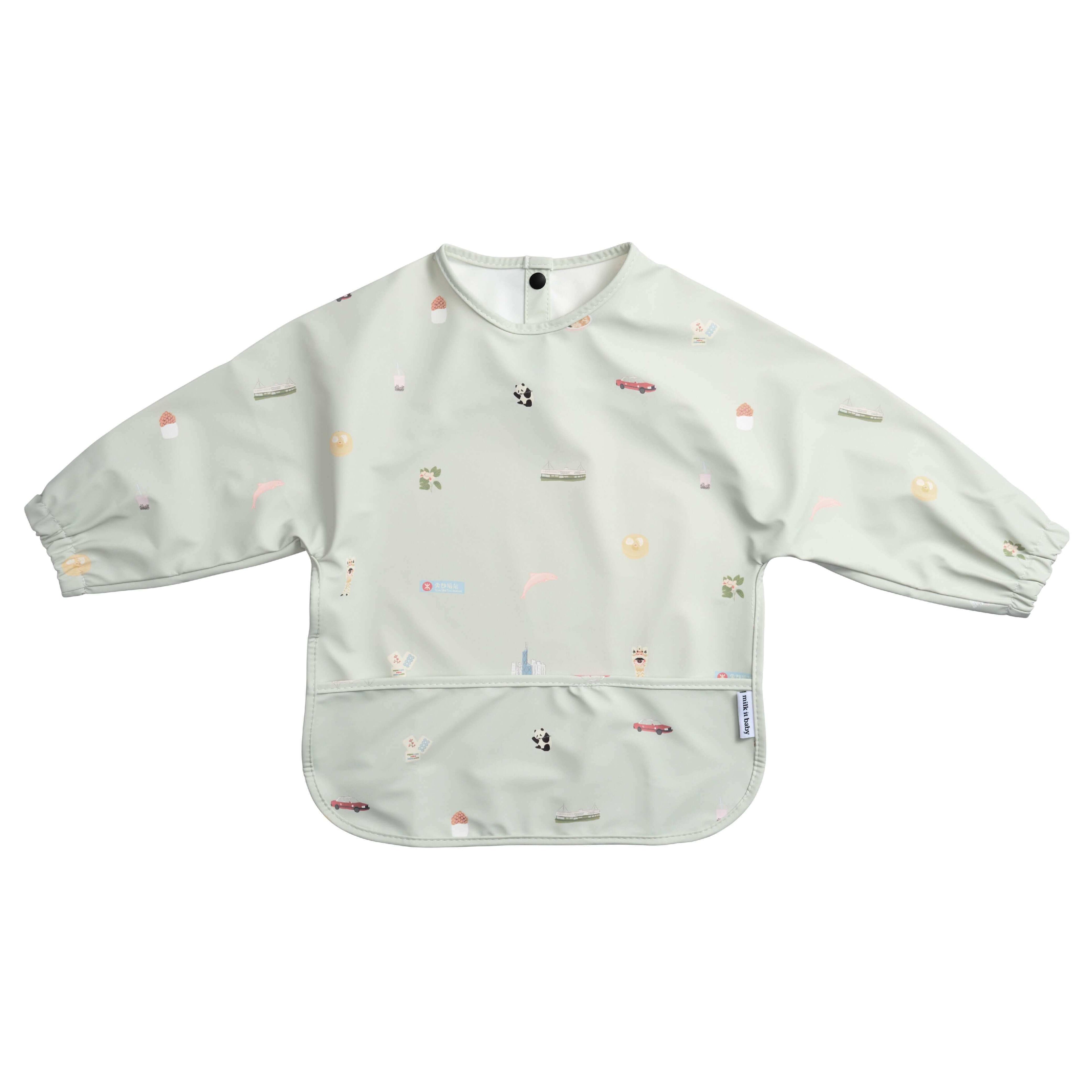 Milk It Baby Waterproof Sleeved Bib - Hong Kong City