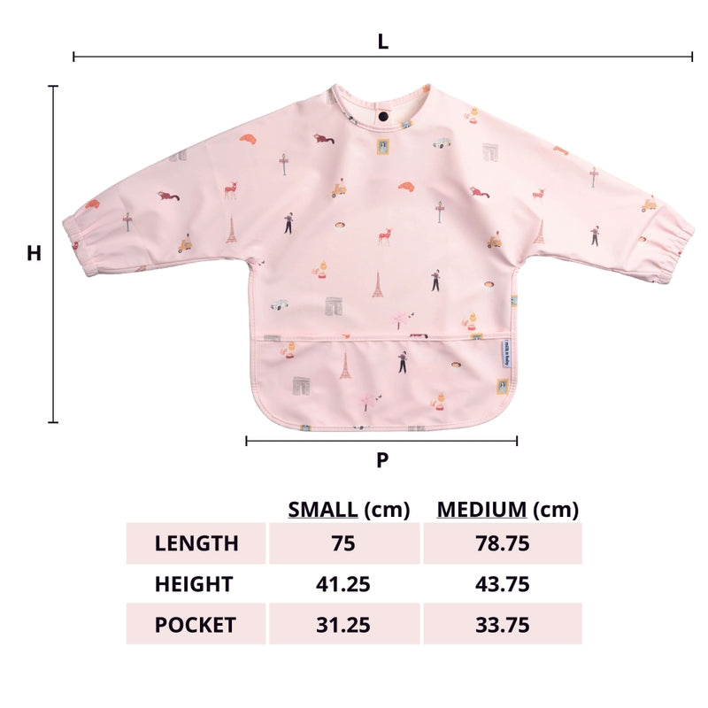 Milk It Baby Waterproof Sleeved Bib - Paris City