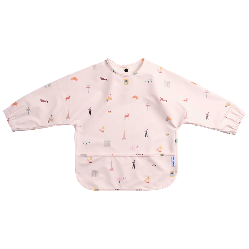 Milk It Baby Waterproof Sleeved Bib - Paris City