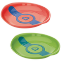 Munchkin White Hot Plates 2-Pack - Orange/Green